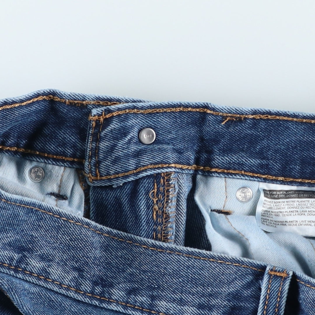 Levi's 505 tapered denim pants for men, equivalent to w32 cotton blue type Vintage Second Hand