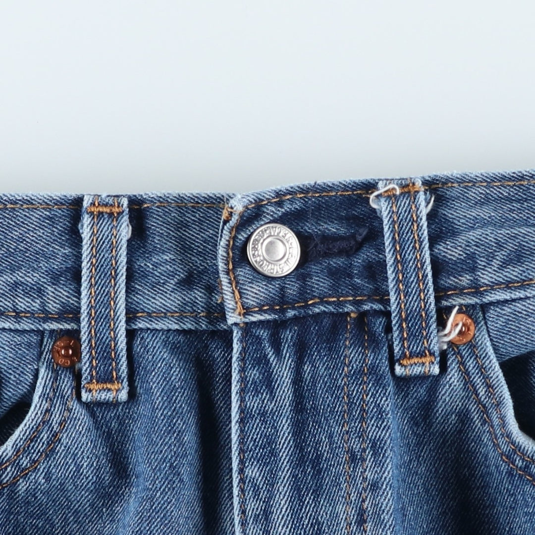 Levi's 505 tapered denim pants for men, equivalent to w32 cotton blue type Vintage Second Hand