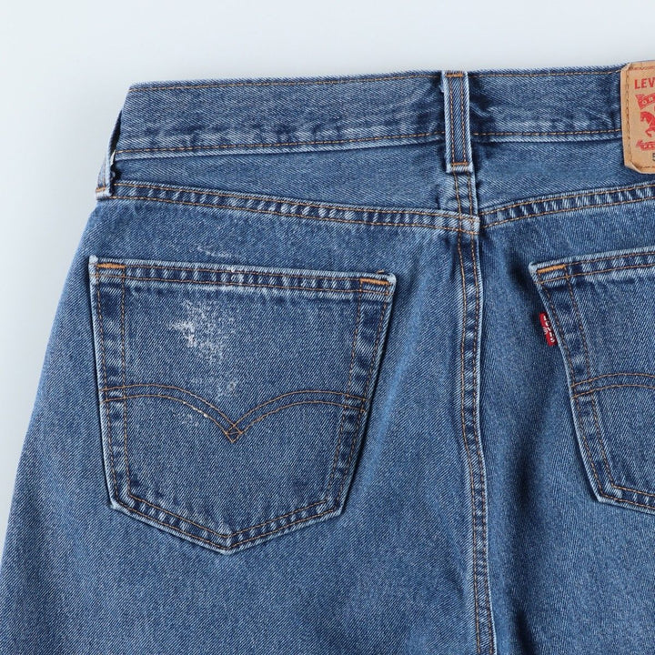 Levi's 505 tapered denim pants for men, equivalent to w32 cotton blue type Vintage Second Hand