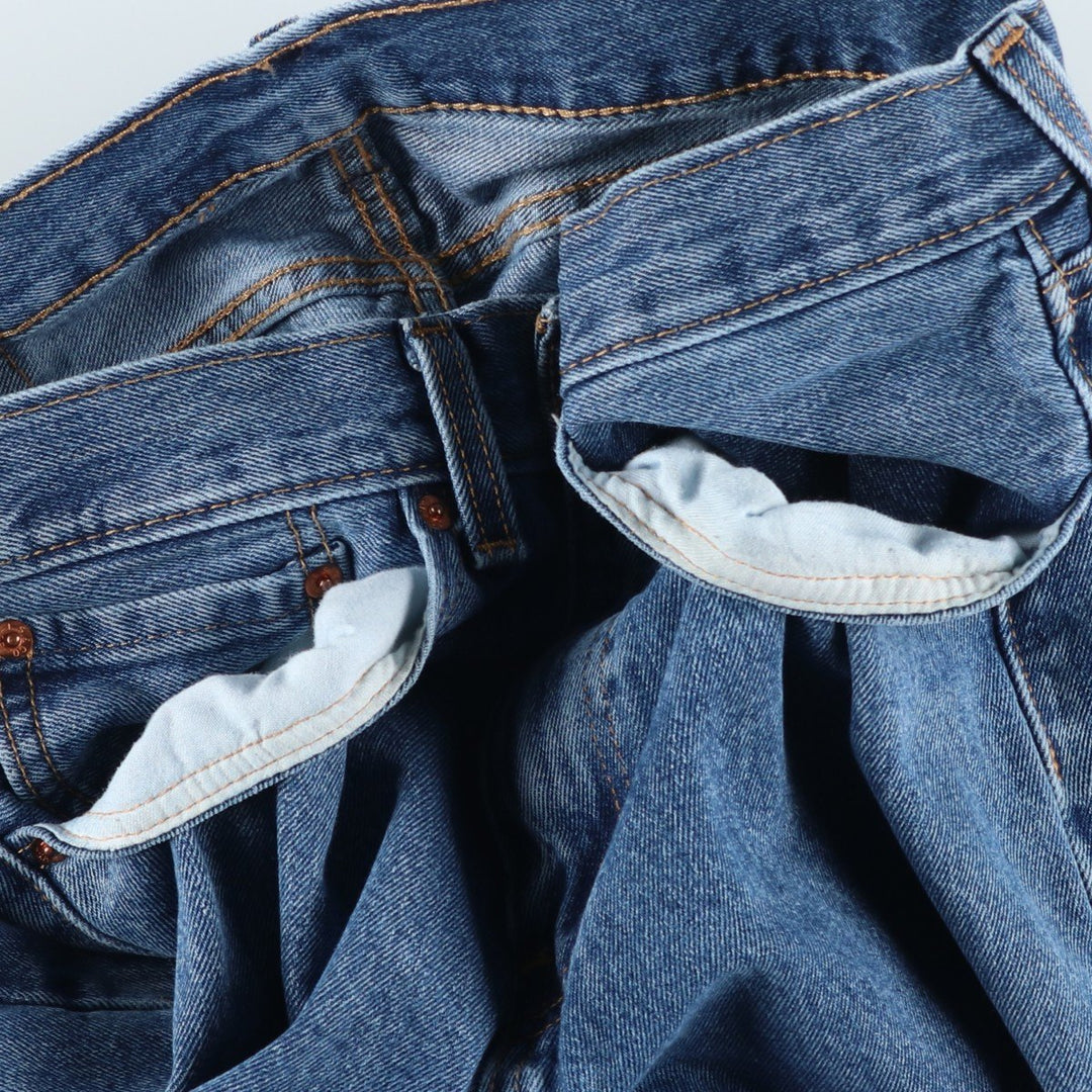 Levi's 505 tapered denim pants for men, equivalent to w32 cotton blue type Vintage Second Hand