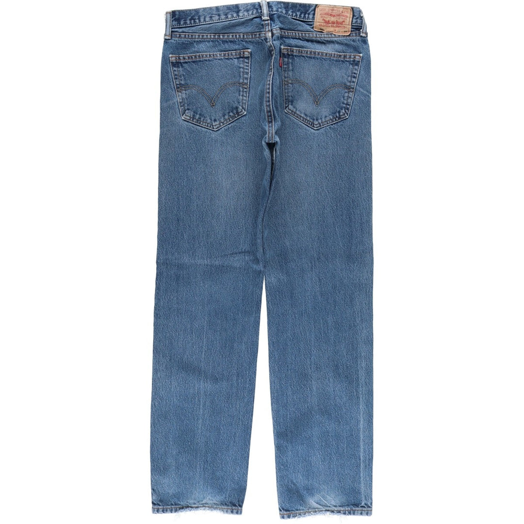 Levi's 505 STRAIGHT FIT tapered denim pants for men, size w34 unclear blue type Vintage Second Hand
