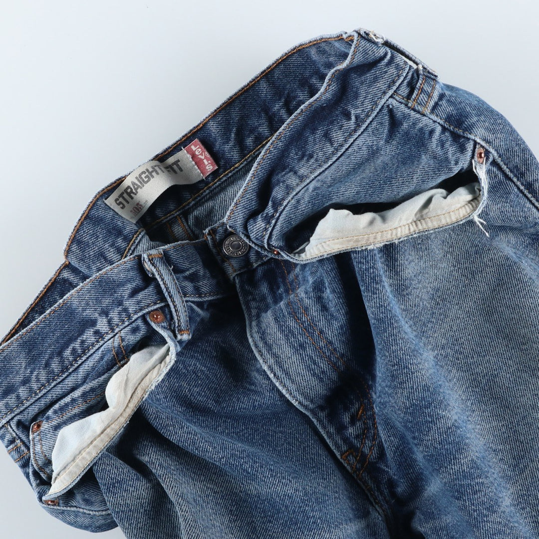 Levi's 505 STRAIGHT FIT tapered denim pants for men, size w34 unclear blue type Vintage Second Hand