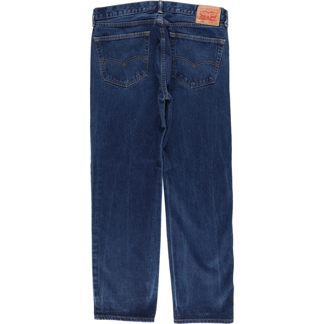 Levi's 505 tapered denim pants for men, size w37 cotton blue type Vintage Second Hand