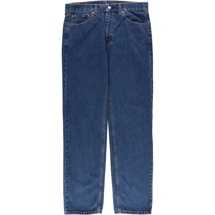 Levi's 505 tapered denim pants for men, equivalent to w35 cotton blue type Vintage Second Hand