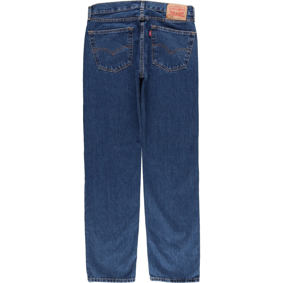 Levi's 505 tapered denim pants for men, equivalent to w35 cotton blue type Vintage Second Hand