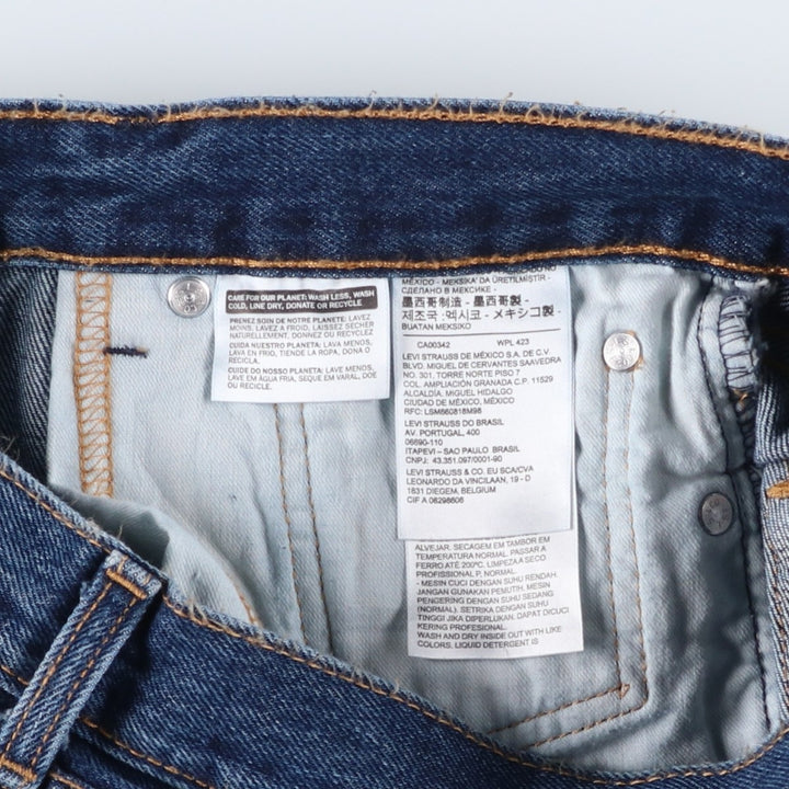 Levi's 505 tapered denim pants for men, equivalent to w35 cotton blue type Vintage Second Hand