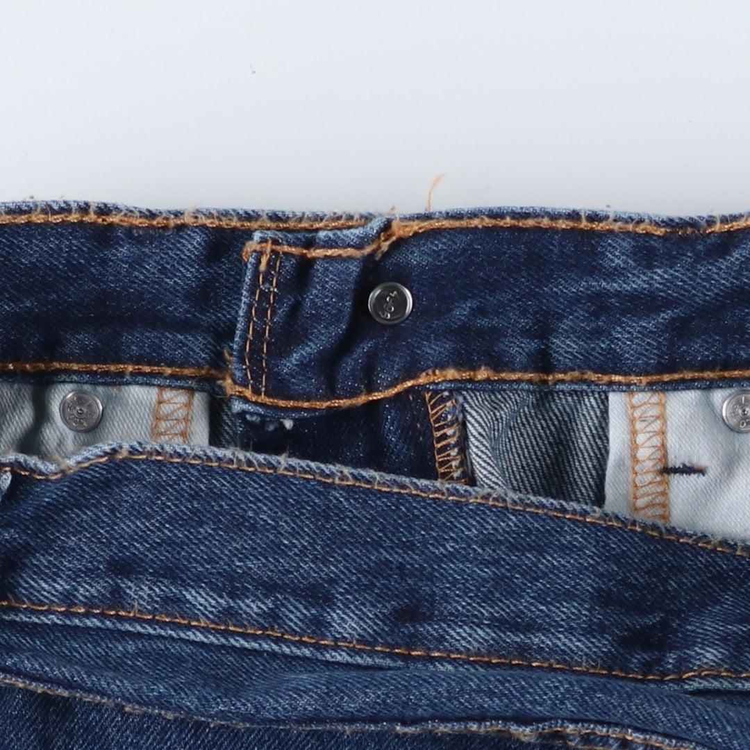 Levi's 505 tapered denim pants for men, equivalent to w35 cotton blue type Vintage Second Hand