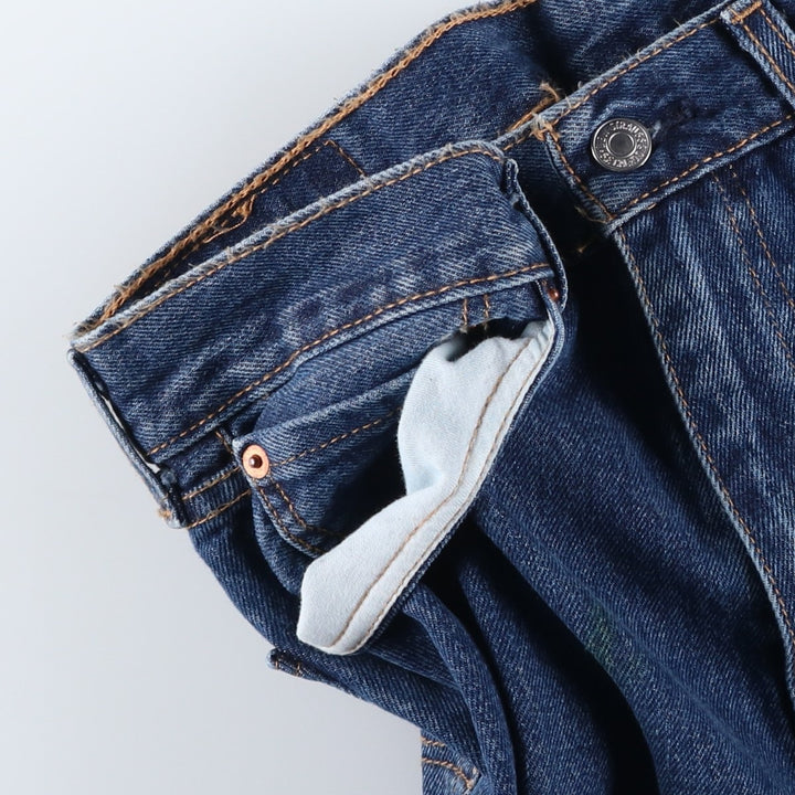 Levi's 505 tapered denim pants for men, equivalent to w35 cotton blue type Vintage Second Hand