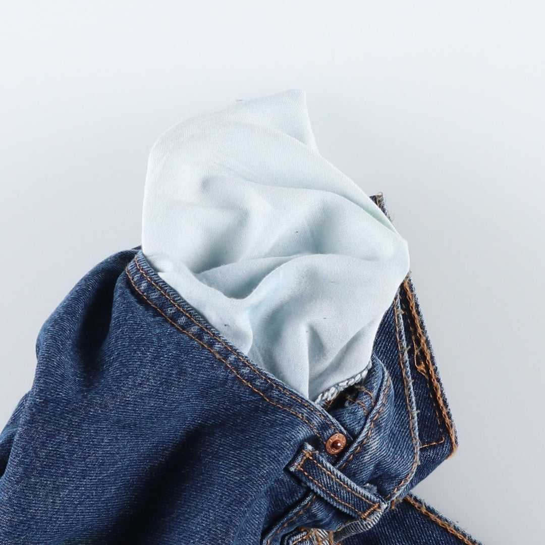 Levi's 505 tapered denim pants for men, equivalent to w35 cotton blue type Vintage Second Hand