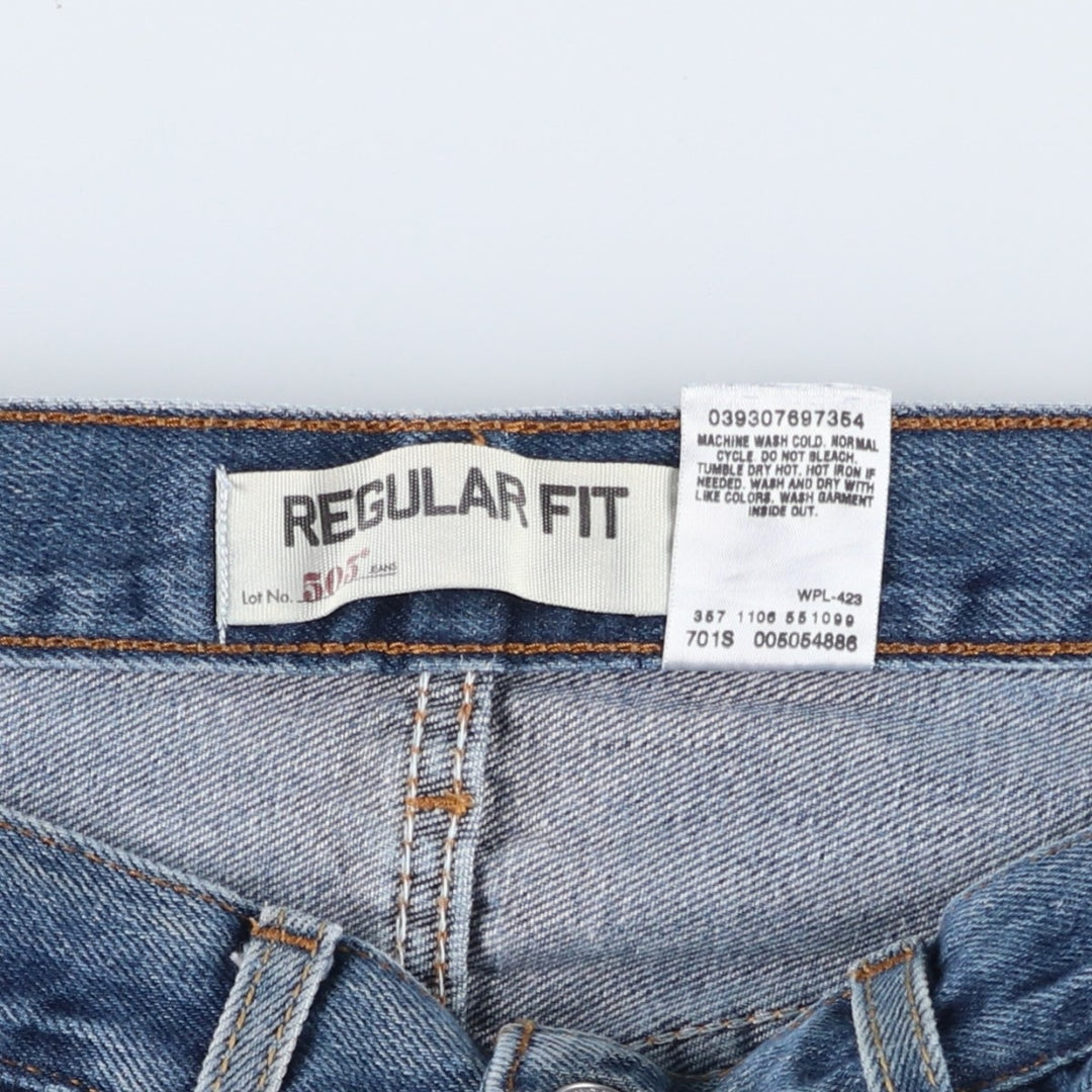 2000'S Levi's 505 Regular Fit Tapered Denim Pants, Men's Size W32 cotton blue type Vintage Second Hand