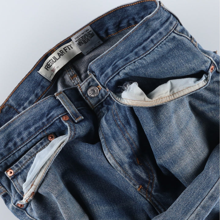 2000'S Levi's 505 Regular Fit Tapered Denim Pants, Men's Size W32 cotton blue type Vintage Second Hand