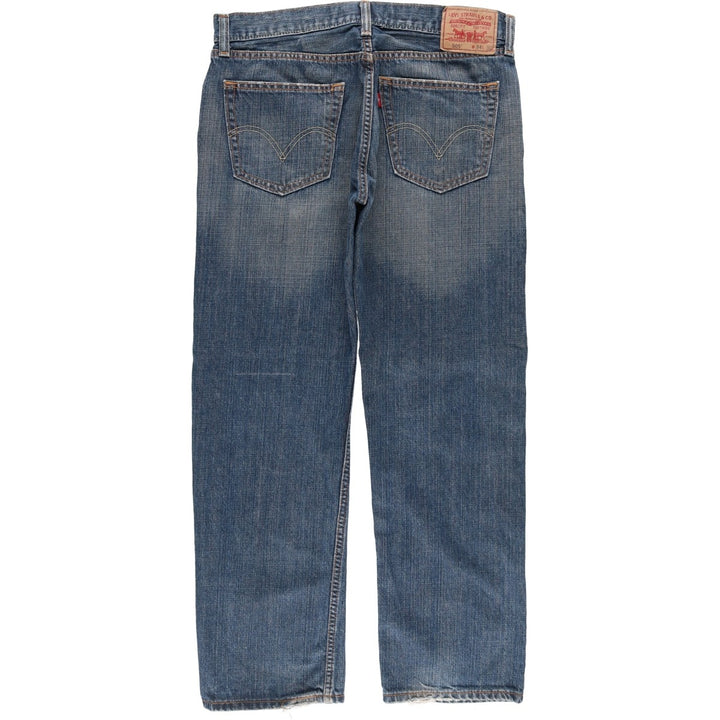 Levi's 505 STRAIGHT FIT tapered denim pants for men, size w34 cotton blue type Vintage Second Hand