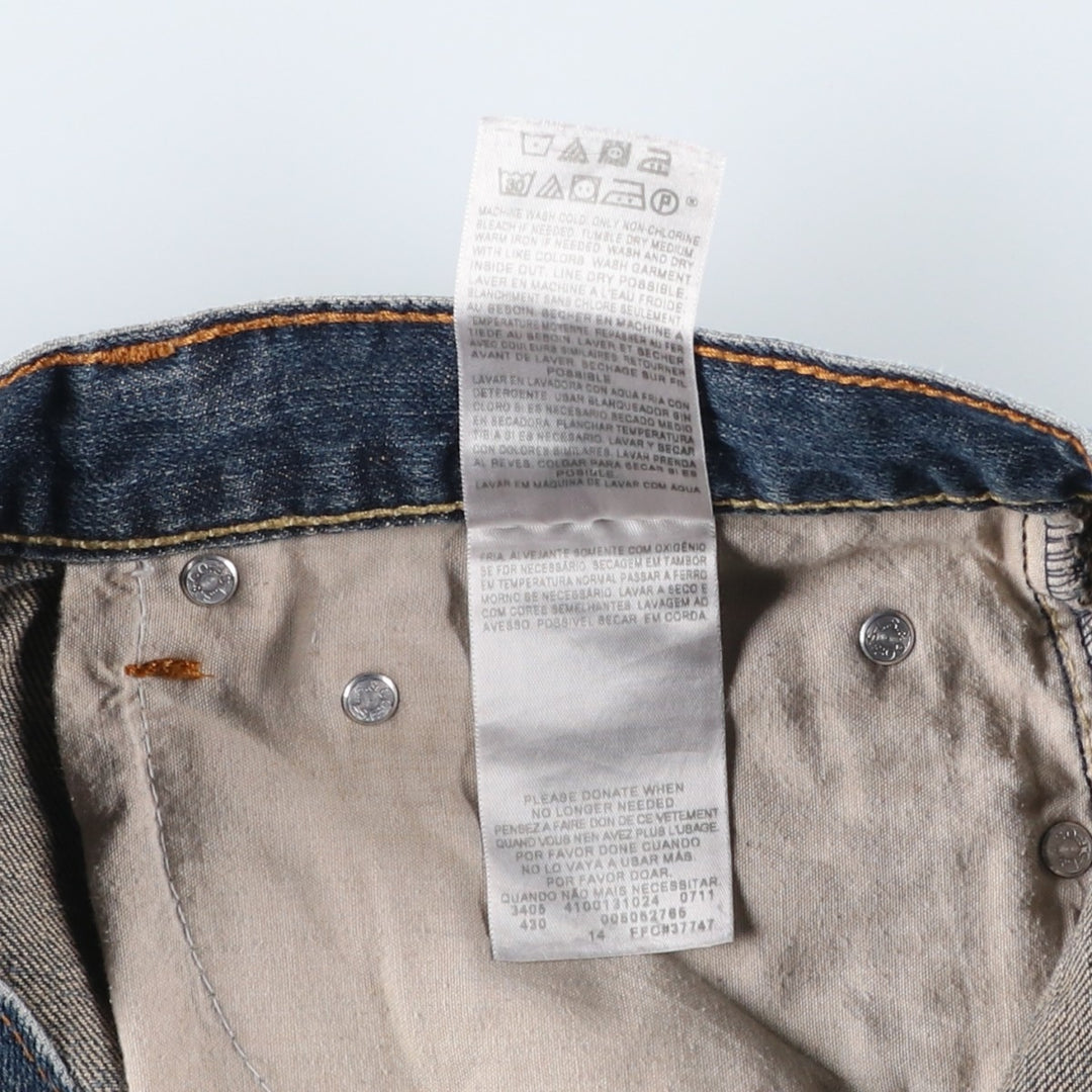 Levi's 505 STRAIGHT FIT tapered denim pants for men, size w34 cotton blue type Vintage Second Hand