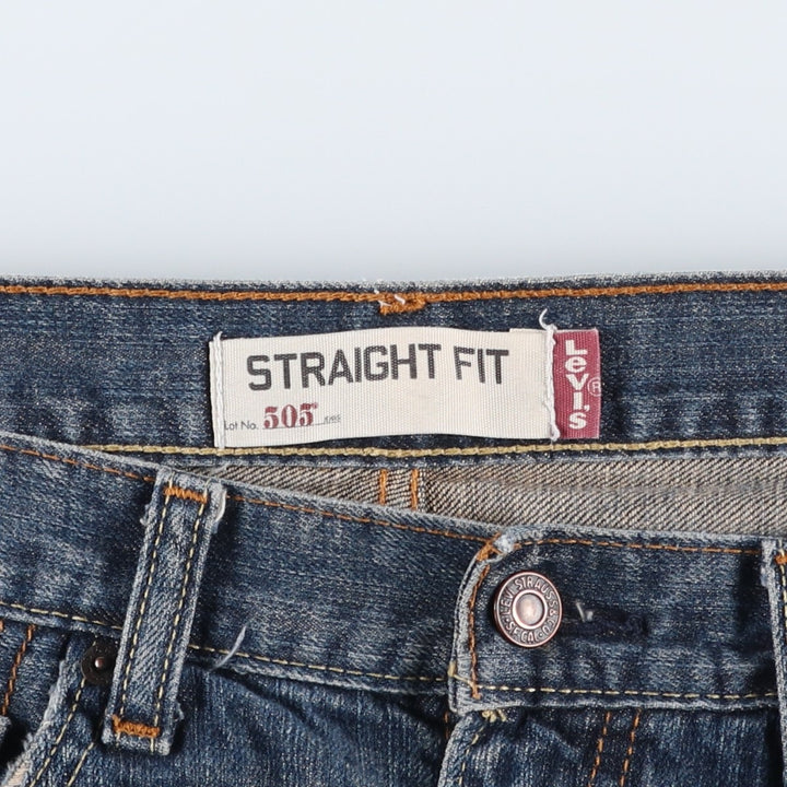 Levi's 505 STRAIGHT FIT tapered denim pants for men, size w34 cotton blue type Vintage Second Hand