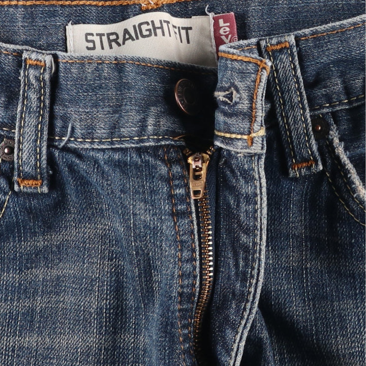 Levi's 505 STRAIGHT FIT tapered denim pants for men, size w34 cotton blue type Vintage Second Hand