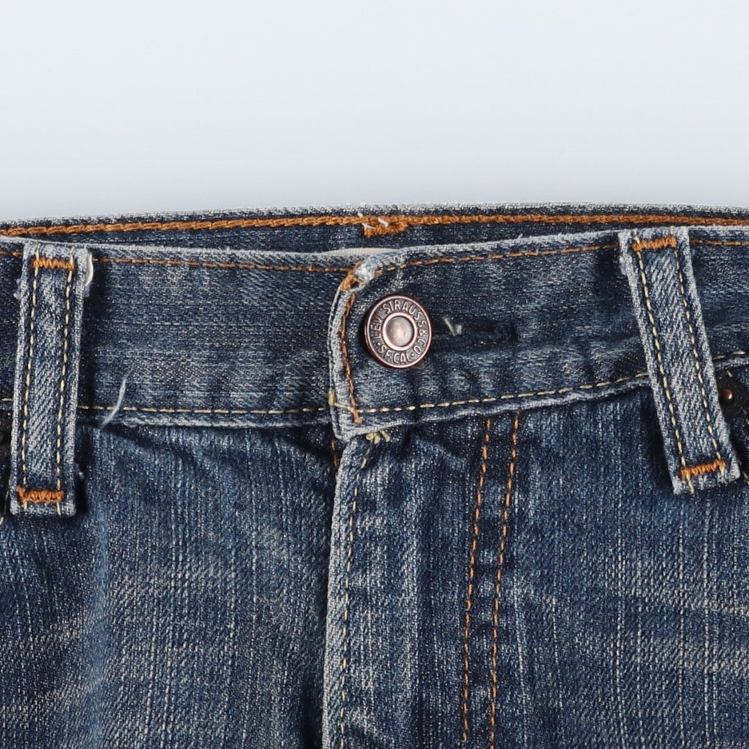 Levi's 505 STRAIGHT FIT tapered denim pants for men, size w34 cotton blue type Vintage Second Hand