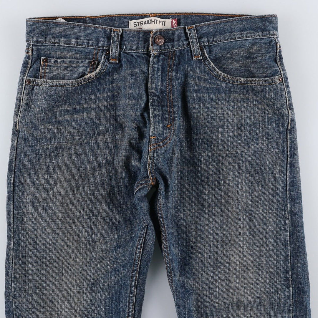Levi's 505 STRAIGHT FIT tapered denim pants for men, size w34 cotton blue type Vintage Second Hand