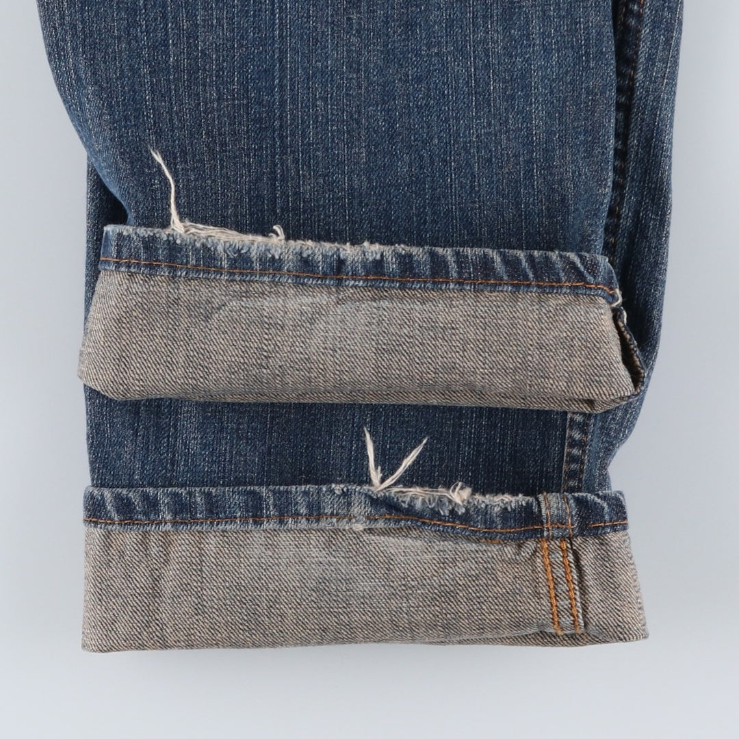 Levi's 505 STRAIGHT FIT tapered denim pants for men, size w34 cotton blue type Vintage Second Hand