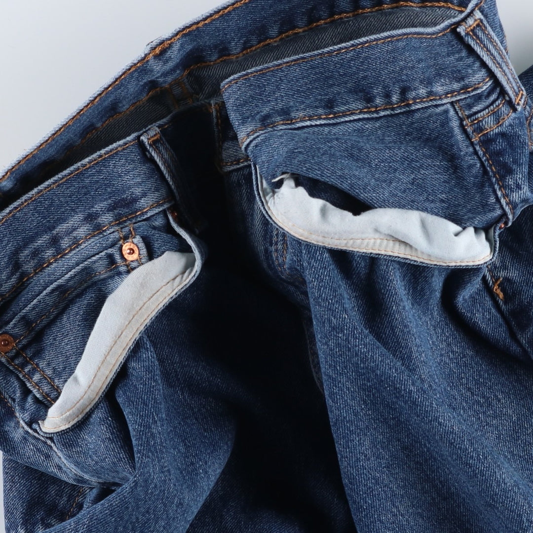 Levi's 505 tapered denim pants for men, equivalent to w35 cotton blue type Vintage Second Hand