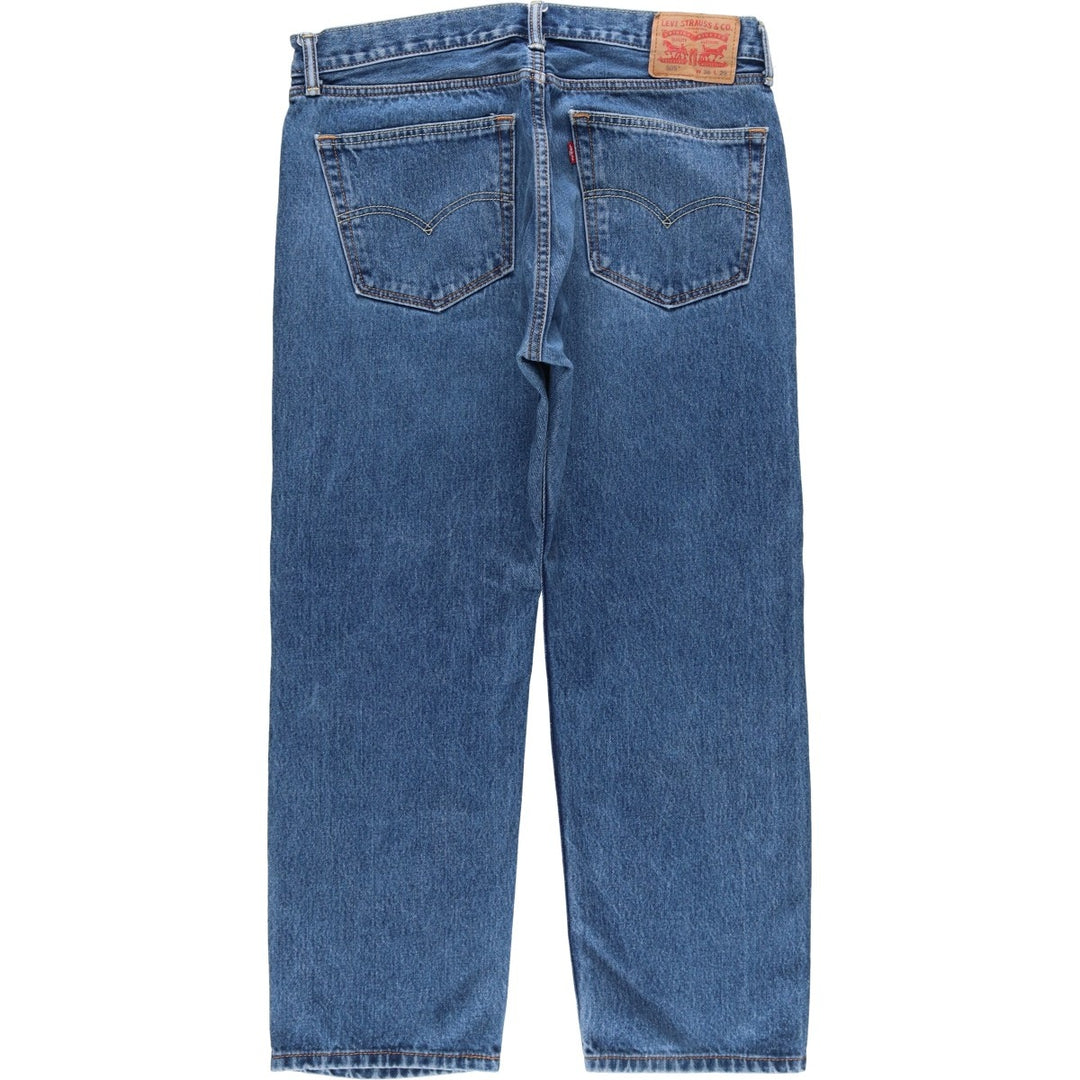 Levi's 505 tapered denim pants for men, size w36 cotton blue type Vintage Second Hand