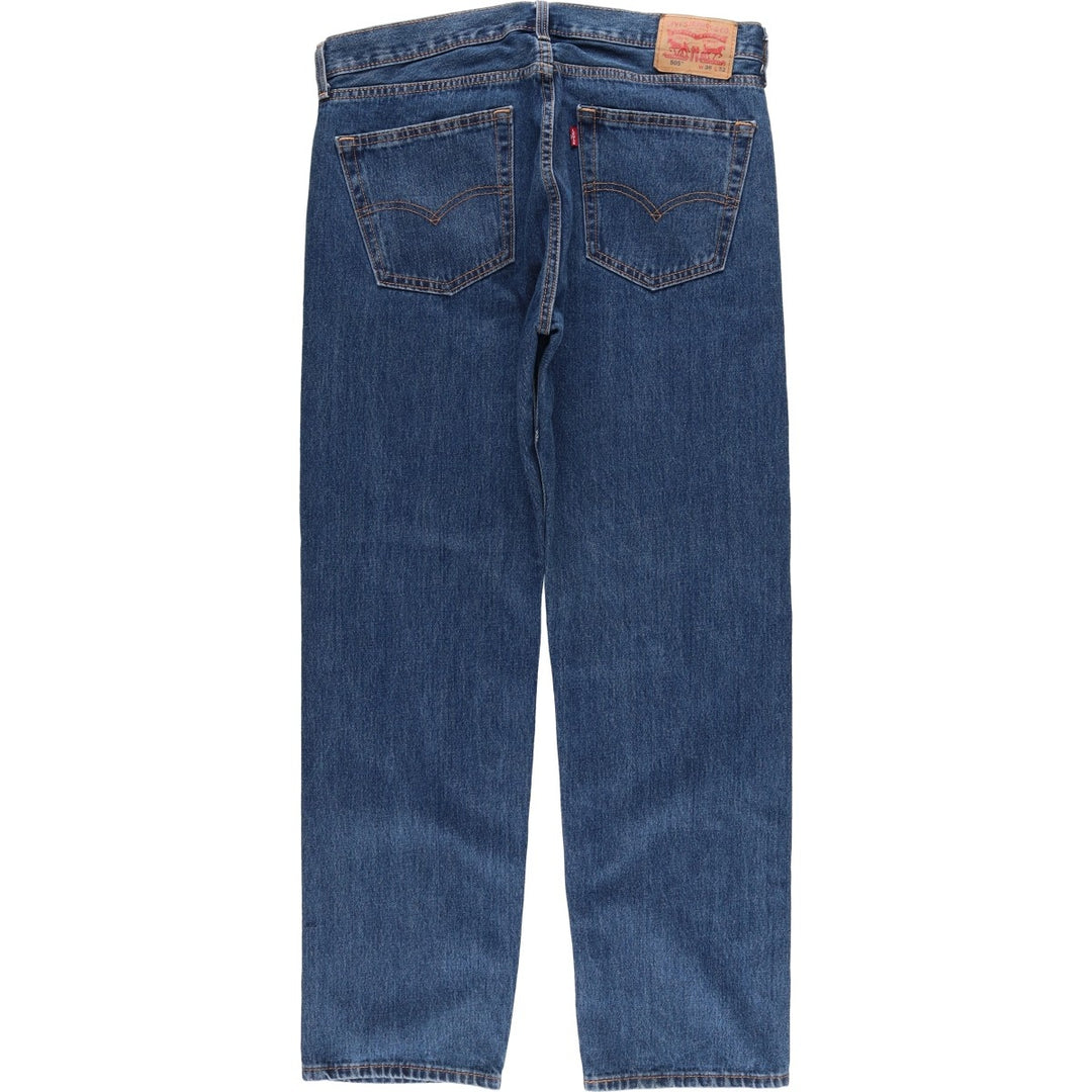 Levi's 505 tapered denim pants for men, size w37 cotton blue type Vintage Second Hand