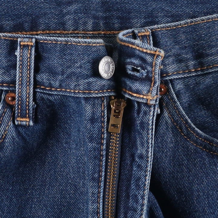 Levi's 505 tapered denim pants for men, size w37 cotton blue type Vintage Second Hand