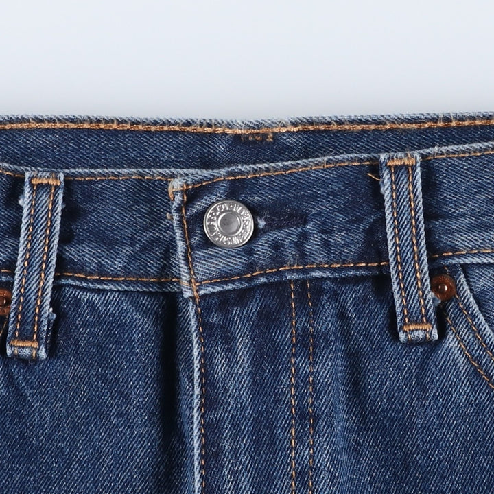 Levi's 505 tapered denim pants for men, size w37 cotton blue type Vintage Second Hand