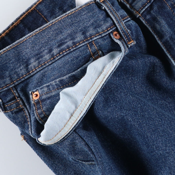 Levi's 505 tapered denim pants for men, size w37 cotton blue type Vintage Second Hand