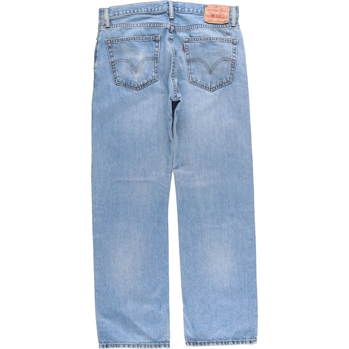 Levi's 505 Straight Fit Tapered Denim Pants, Men's, Size 35 cotton Blue type light blue Vintage Second Hand