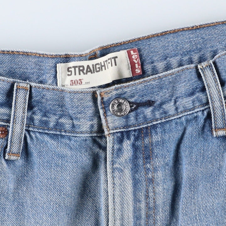 Levi's 505 Straight Fit Tapered Denim Pants, Men's, Size 35 cotton Blue type light blue Vintage Second Hand