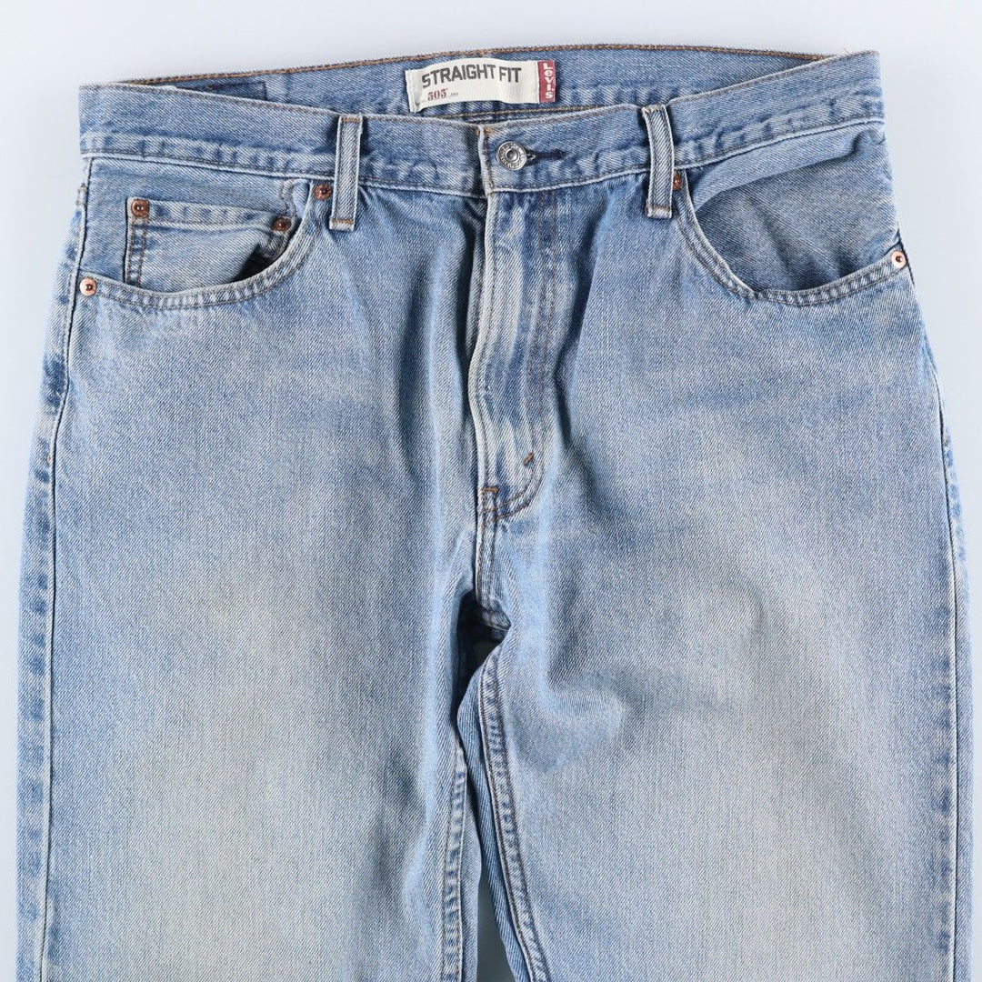 Levi's 505 Straight Fit Tapered Denim Pants, Men's, Size 35 cotton Blue type light blue Vintage Second Hand
