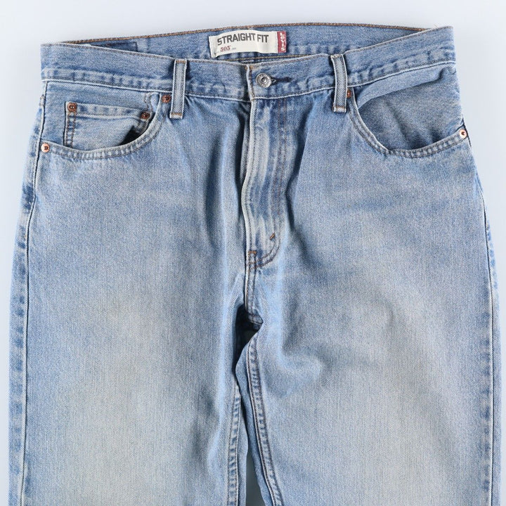 Levi's 505 Straight Fit Tapered Denim Pants, Men's, Size 35 cotton Blue type light blue Vintage Second Hand