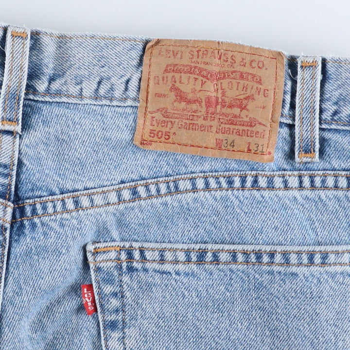 2000'S Levi's 505 Tapered Denim Pants, Men's Size W33 (approx.) cotton Blue type light blue Vintage Second Hand