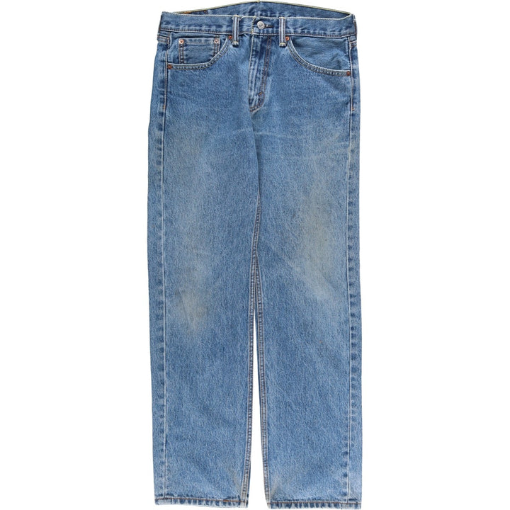 Levi's 505 tapered denim pants for men, size W34 cotton blue type Vintage Second Hand