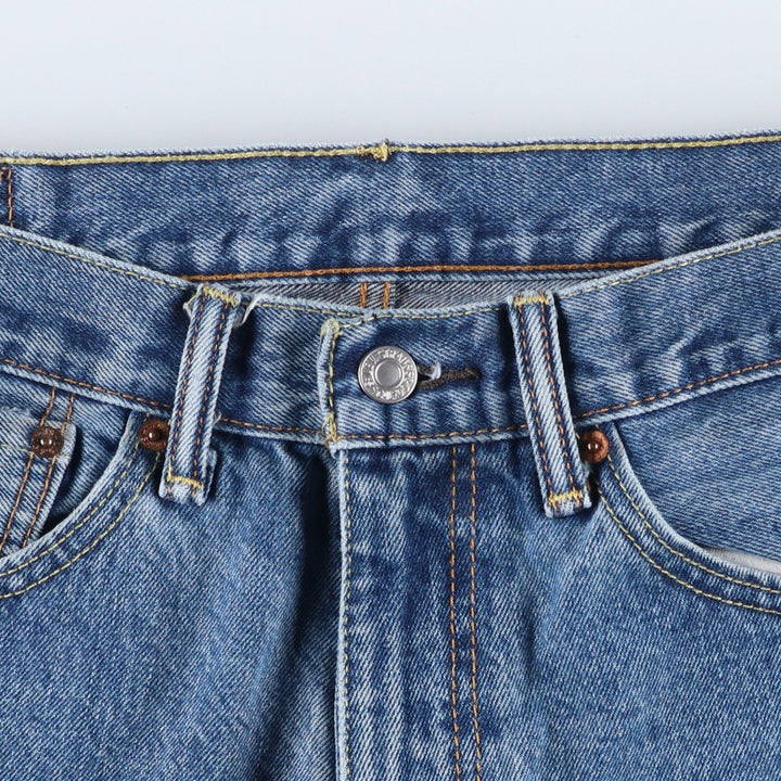 Levi's 505 tapered denim pants for men, size W34 cotton blue type Vintage Second Hand