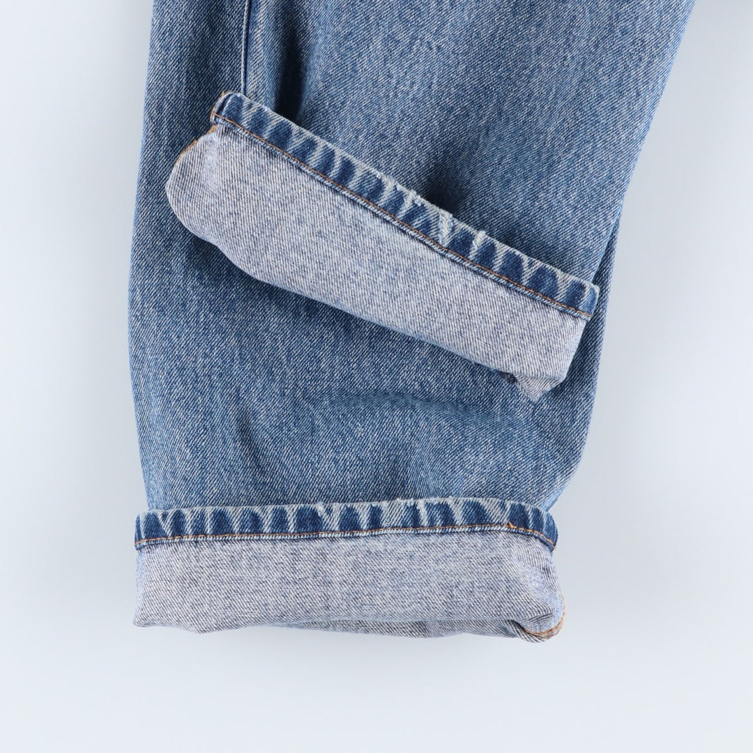 Levi's 505 tapered denim pants for men, size W34 cotton blue type Vintage Second Hand