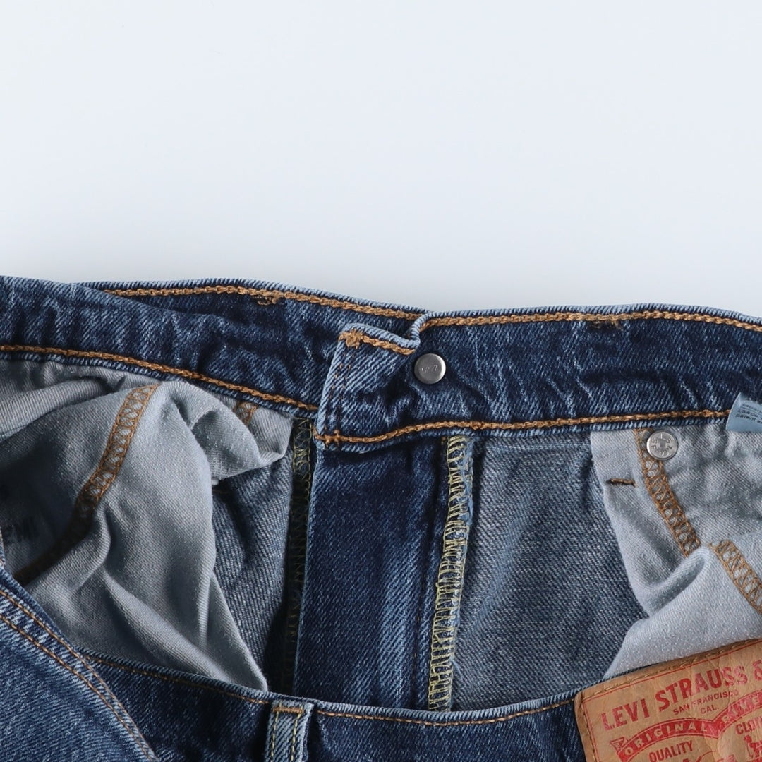 Levi's 505 tapered denim pants for men, equivalent to w35 cotton blue type Vintage Second Hand