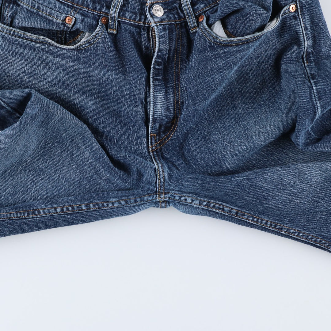 Levi's 505 tapered denim pants for men, equivalent to w35 cotton blue type Vintage Second Hand