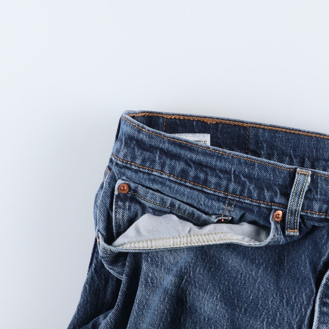 Levi's 505 tapered denim pants for men, equivalent to w35 cotton blue type Vintage Second Hand
