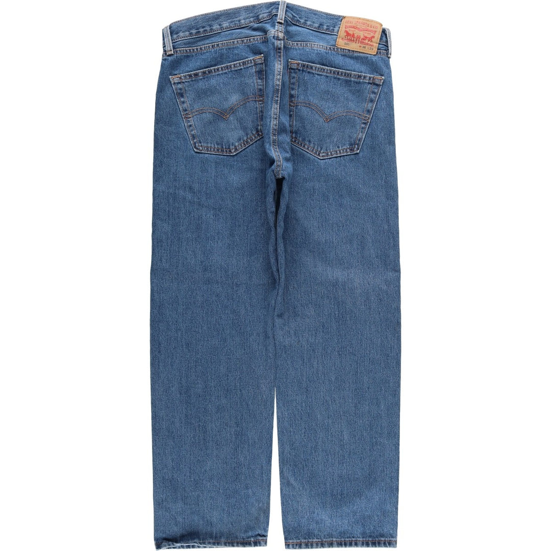 Levi's 505 tapered denim pants for men, size w37 cotton blue type Vintage Second Hand