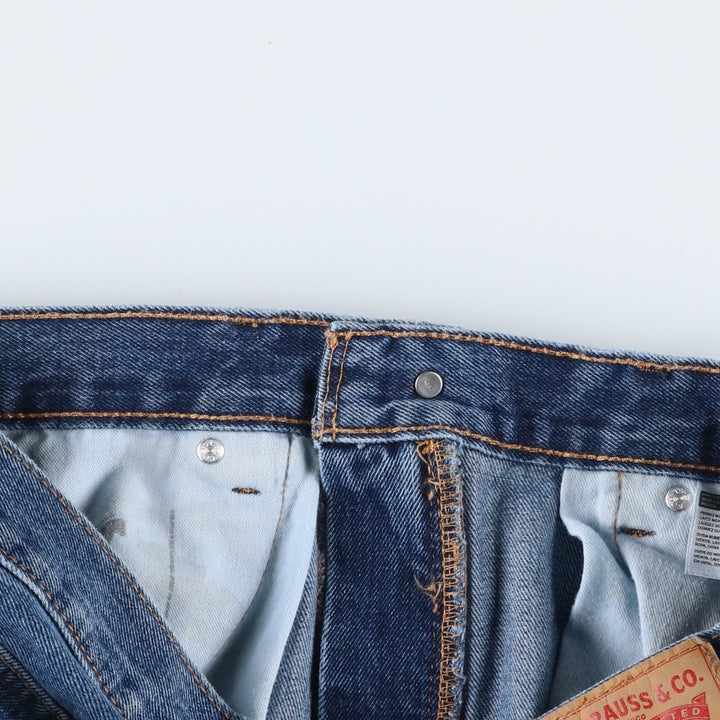 Levi's 505 tapered denim pants for men, size w37 cotton blue type Vintage Second Hand