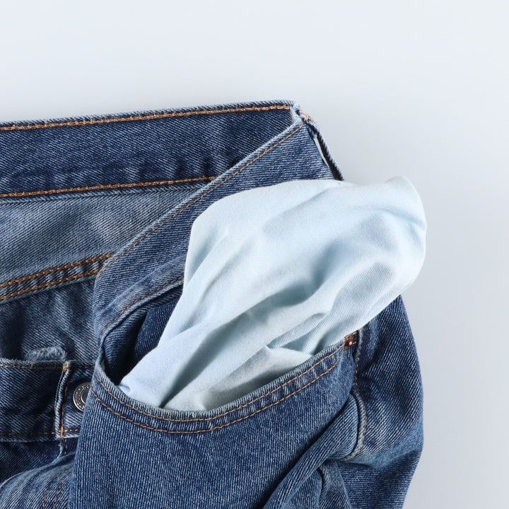 Levi's 505 tapered denim pants for men, size w37 cotton blue type Vintage Second Hand