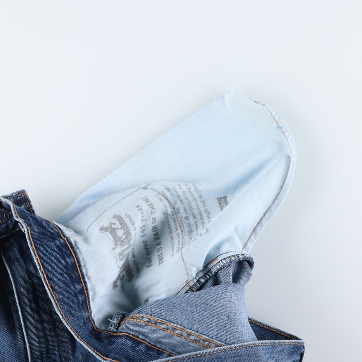 Levi's 505 tapered denim pants for men, size w37 cotton blue type Vintage Second Hand