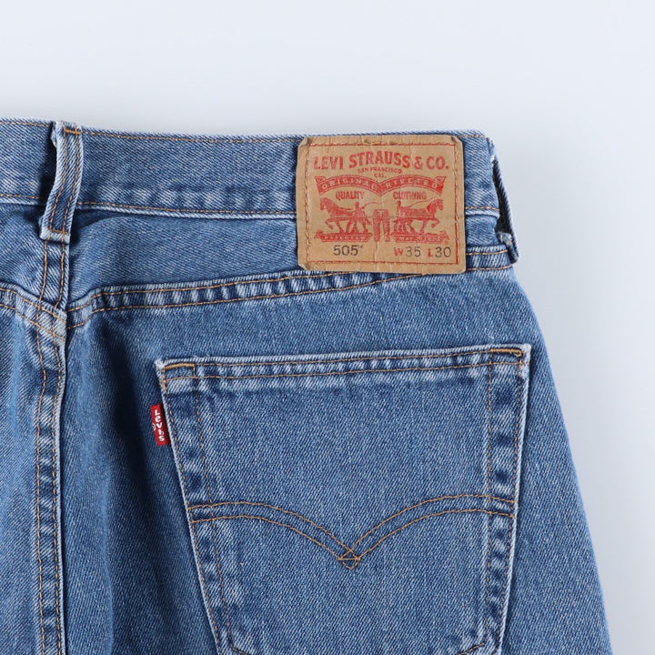 Levi's 505 tapered denim pants for men, equivalent to w35 cotton blue type Vintage Second Hand