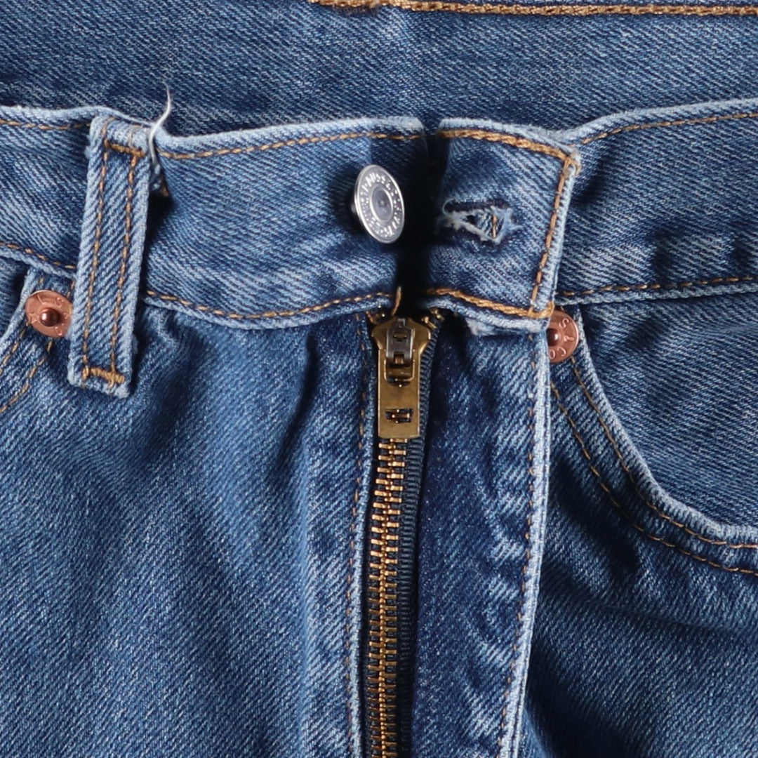 Levi's 505 tapered denim pants for men, equivalent to w35 cotton blue type Vintage Second Hand