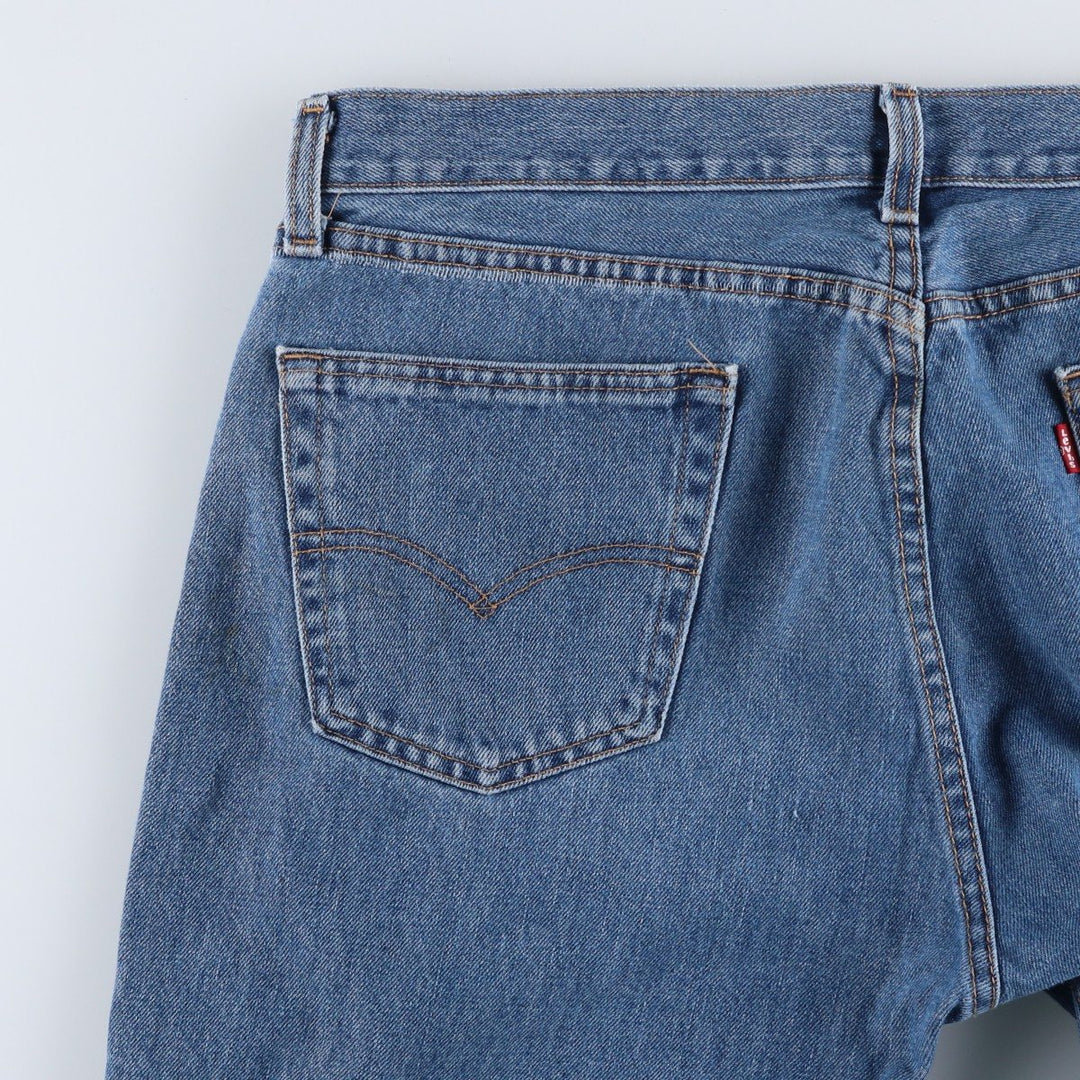 Levi's 505 tapered denim pants for men, equivalent to w35 cotton blue type Vintage Second Hand