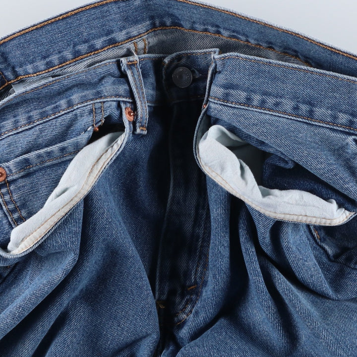 Levi's 505 tapered denim pants for men, equivalent to w35 cotton blue type Vintage Second Hand