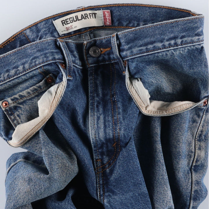 Levi's 505 Regular Fit Tapered Denim Pants, Men's, Size W30 cotton blue type Vintage Second Hand