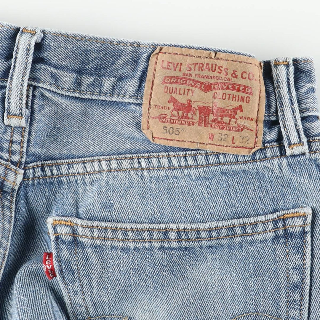 Levi's 505 Straight Fit Tapered Denim Pants, Men's, Size W32 cotton blue type Vintage Second Hand
