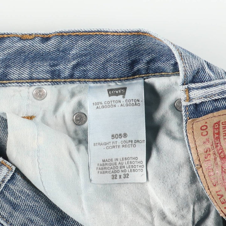 Levi's 505 Straight Fit Tapered Denim Pants, Men's, Size W32 cotton blue type Vintage Second Hand